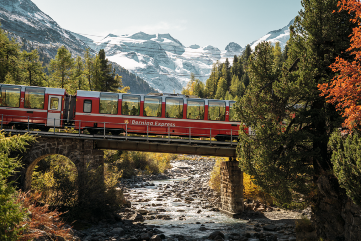 Bernina Express a panoramic train journey along a UNESCOlisted